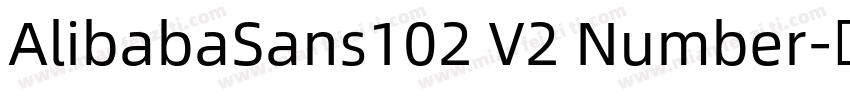 AlibabaSans102 V2 Number字体转换